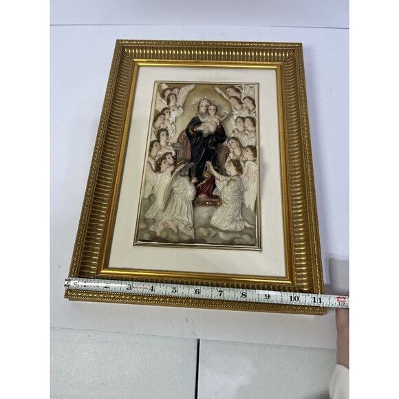 Montefiori Bas-relief Framed The Virgin With Angels, William-Adolphe Bouguereau - Picture 4 of 6